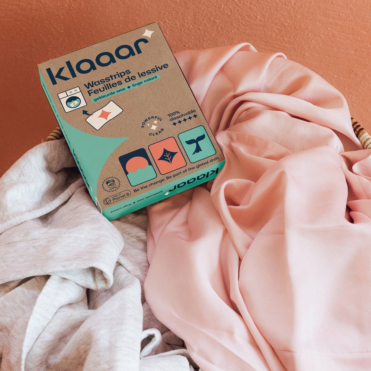 KLAAAR WASSTRIPS VOOR GEKLEURDE WAS (40 wasbeurten)