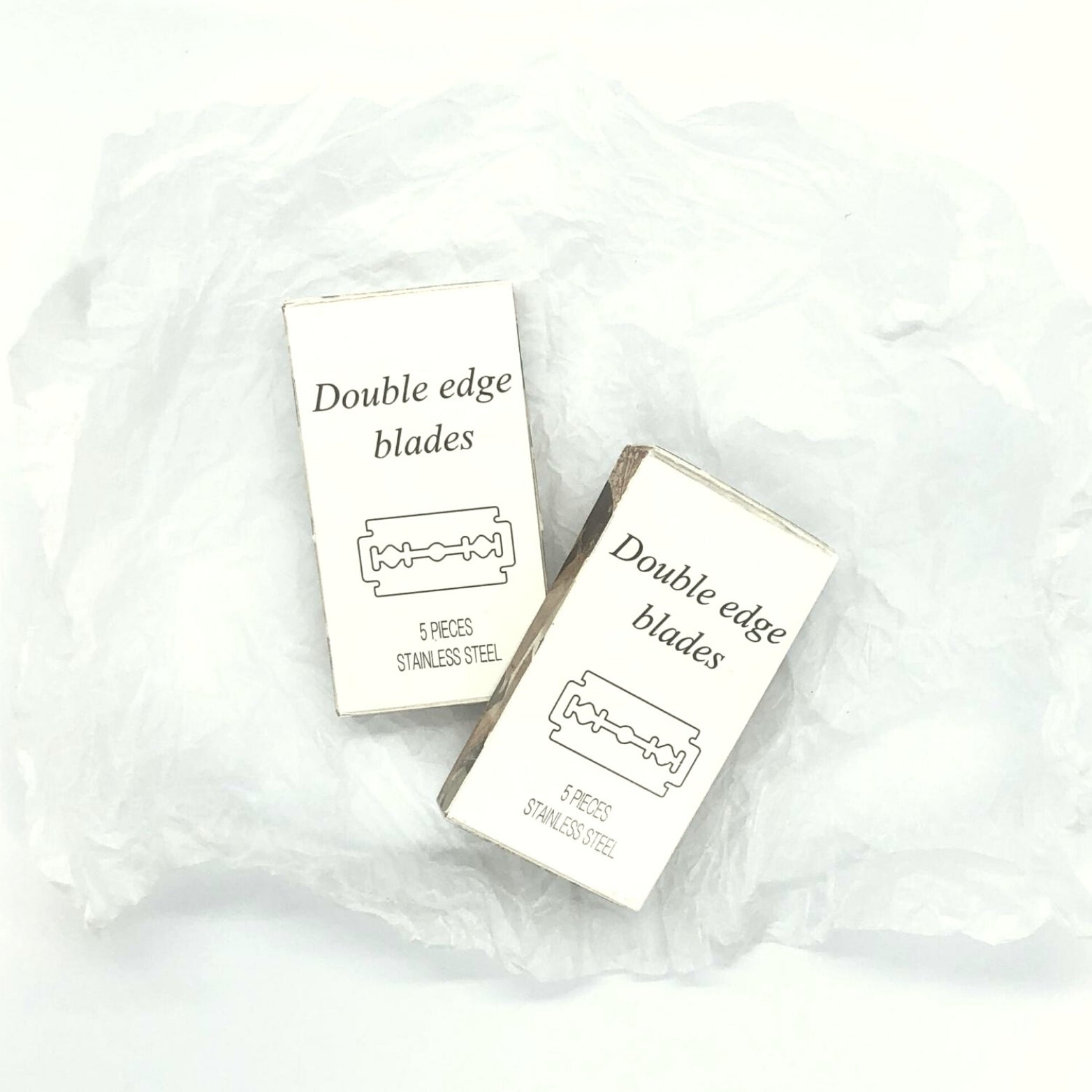 DUBBELZIJDIGE SCHEERMESJES RVS | 5 stuks image 3