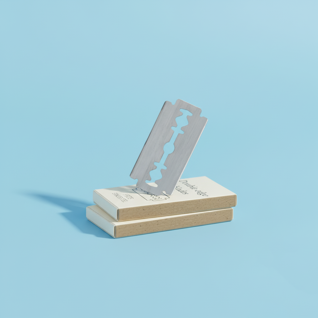 DUBBELZIJDIGE SCHEERMESJES RVS | 5 stuks image 1